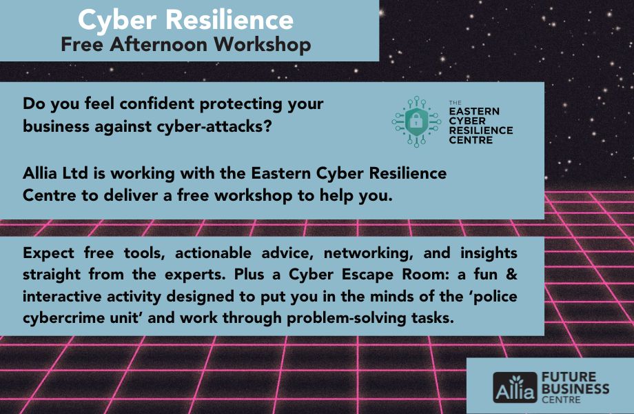 Free Cyber Resilience workshop @Allia - 20th Nov 2024