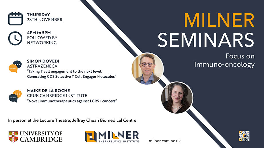 Milner Seminars: Focus on Immuno-oncology - 28th November