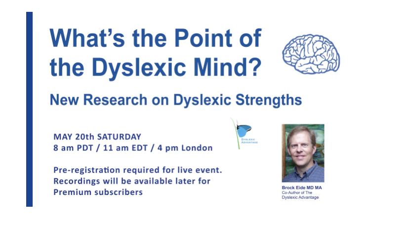 What's the Point of the Dyslexic Mind Webinar with Dr Brock Eide