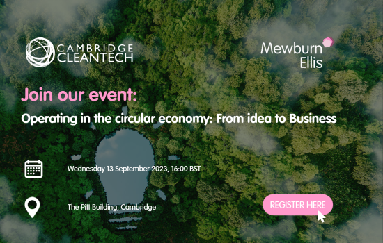 Join our event - Circular Economy: Ideas to Business on the 13 September 2023 at 4pm