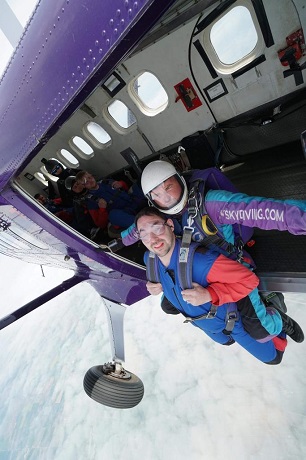 Jumping from a plane
