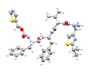 Crystal structure of Ritonavir, CSD Entry: YIGPIO02