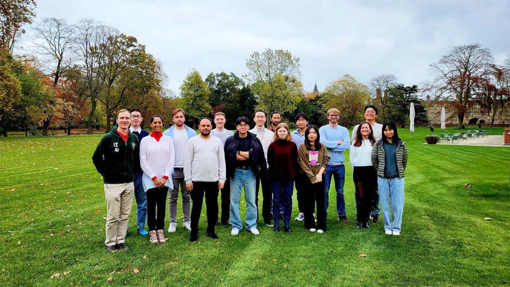 A group of people standing in a field