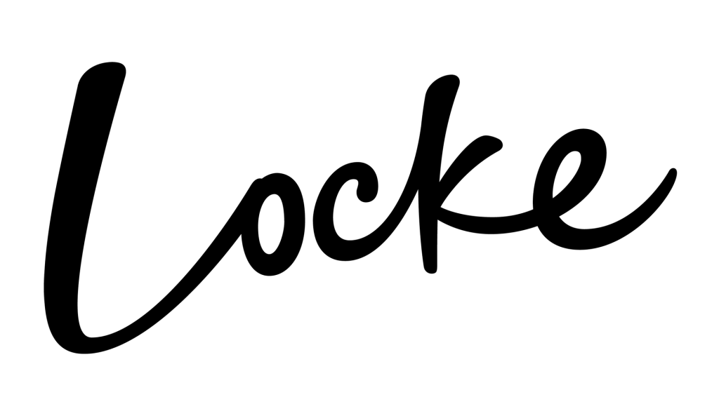 Turing lock hotel logo - black text on white background