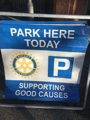 Rotary club parking sign