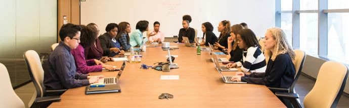 group of people in a meeting 