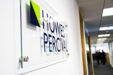 Howes Percival sign on the wall