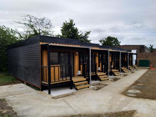 Allia modular housing for homeless people in Cambridge