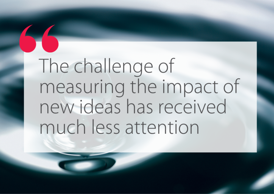 quote about the challenge to leaders of measuring their impact