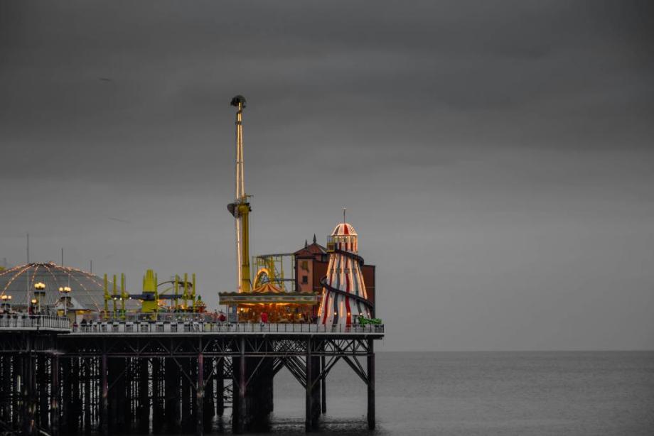 Brighton pier at dusk