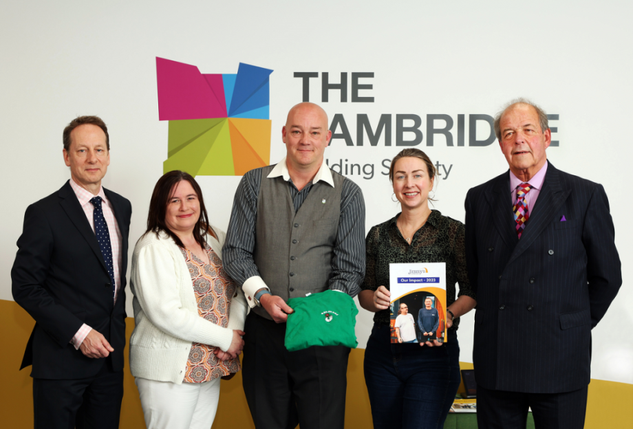  L-R Peter Burrows, The Cambridge Chief Executive, Debbie Jones, Emmaus Support Manager, Jon Dyer, Emmaus Companion, Cat Strawbridge, Communications Manager at Jimmys, and John Spence, The Cambridge Chairman