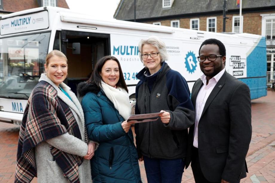 Cllr Anna Bailey visited the Multiply bus tour in Ely