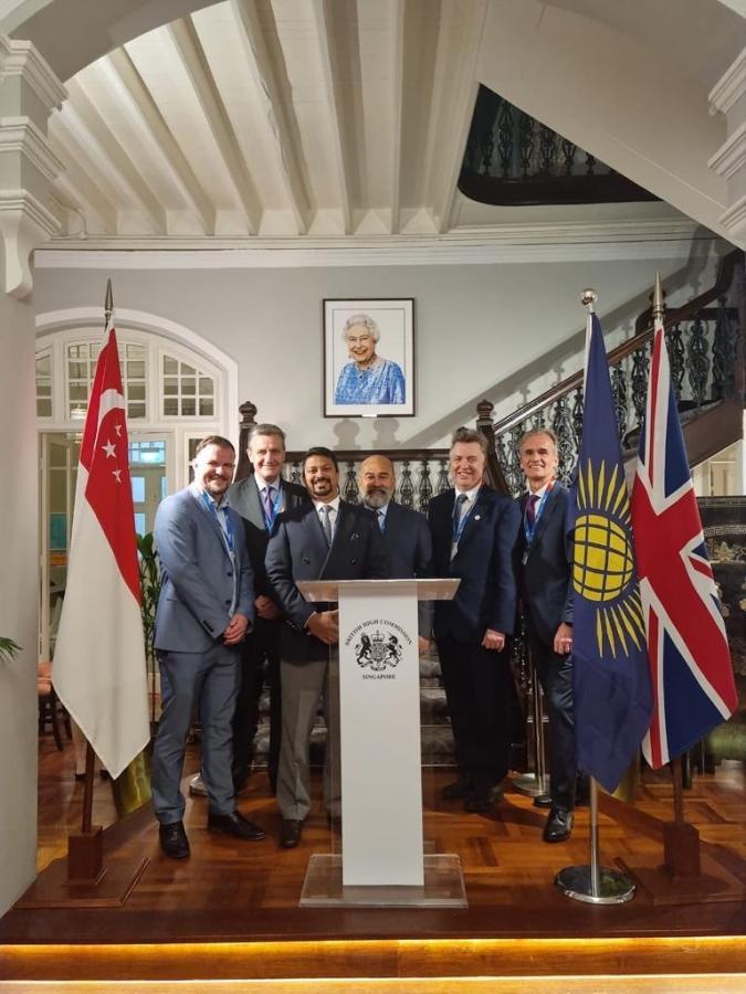 Pictured from left to right: Rob Cowling and Bryan Blesto from Irwin Mitchell, Niro Cooke and Tulsi Wallooppillai from the CWEIC, Simon Blake from Price Bailey, Guy Dru Drury, Chief Representative for the CBI in China, NE & SE Asia.