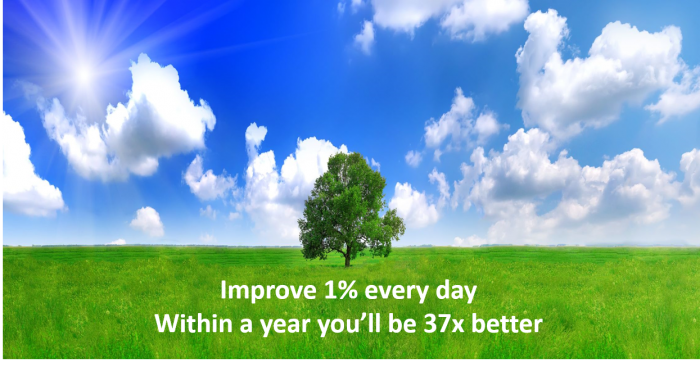 Improve 1% every day graphic