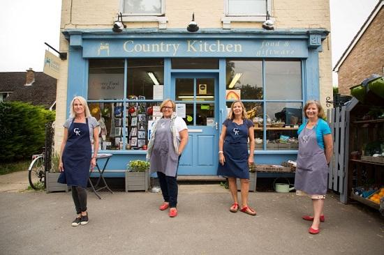 Country Kitchen (aka CK), is owned and managed by a collective - a group of local residents from Haslingfield, pictured outside the shop