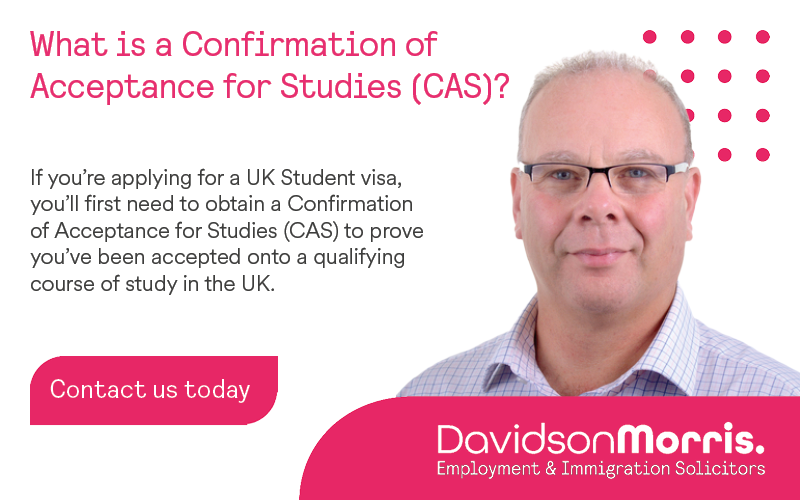 What is a Confirmation of Acceptance for Studies (CAS)?