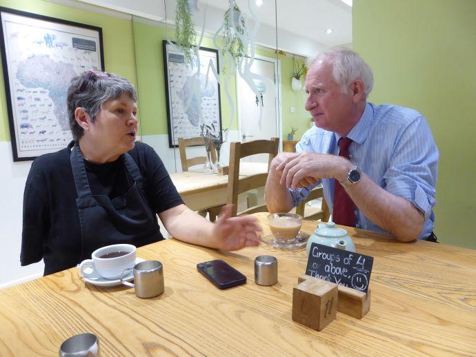 Daniel Zeichner visits Café Abantu