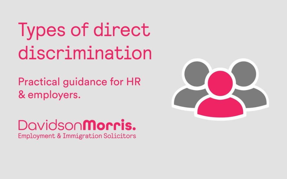 Types of direct discrimination - disability