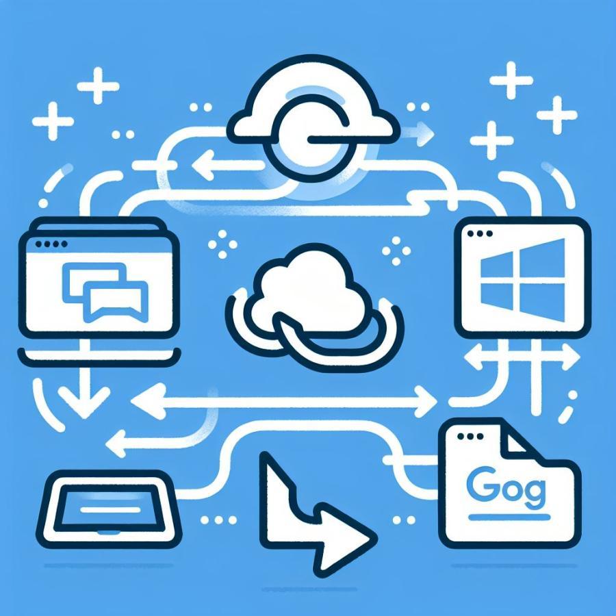 simple graphic emblematic of migrating an IT environment from Google Workspace to Microsoft 365 using ShareGate