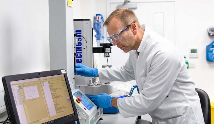 device testing in a laboratory