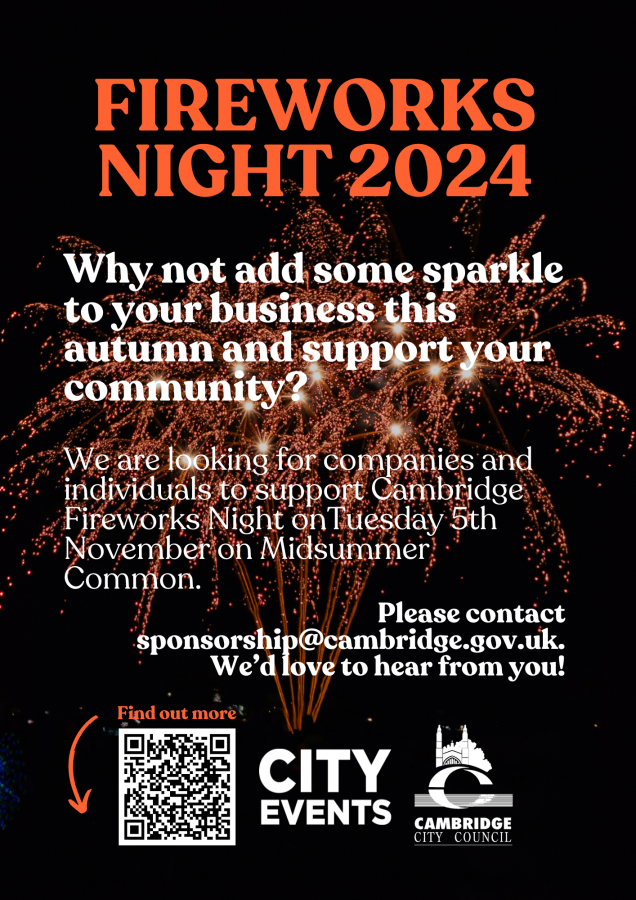 Sponsor Fireworks night on Tuesday 5th November.