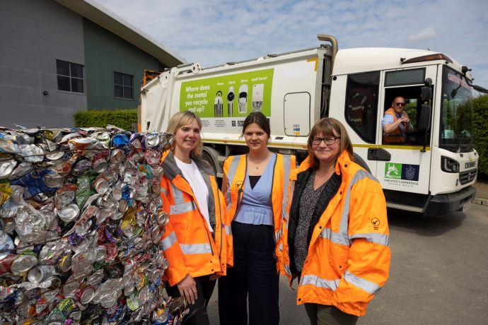 Francesca Hawes (MRF Operations Manager Thalia) Alex Snelling-Day (Waste Policy Climate and Environment Team Manager GCSWS) Bryony Rothwell (RECAP Waste Partners