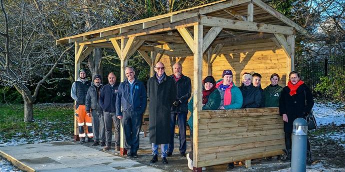 Participants and supporters of the ‘Green Skills - Pre-Apprenticeship Training’ programme hosted at St Edmund's College, Cambridge