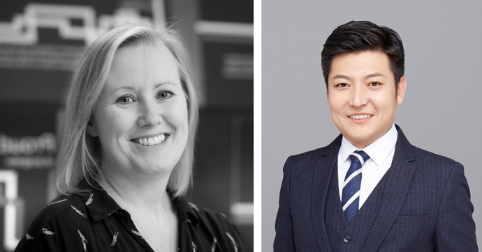 Louise Madden, CEO, H.E.L Group and Allen Wang, GM H.E.L China