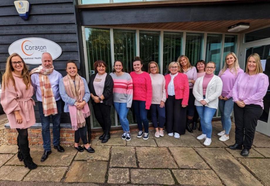 Corazon Team taking part in Wear it Pink and raising money for breast cancer awareness