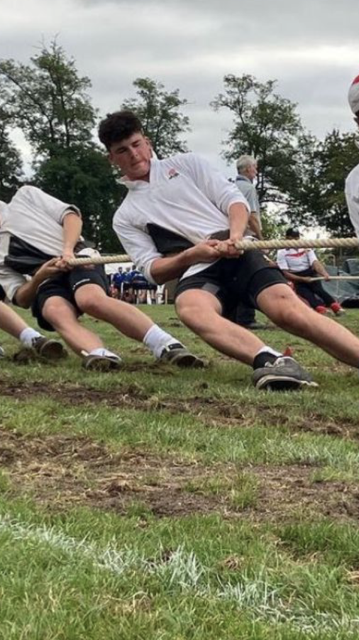 James L competing in the tug of war