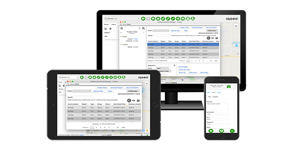 IQGeo Workflow Manager software interface
