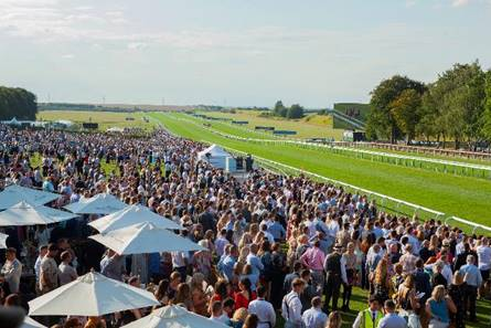 A crowd at Newmarket - the July Racecourse