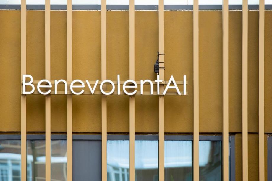 BenevolentAI sign on a wall 