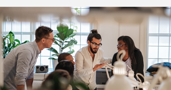 group of people talking 