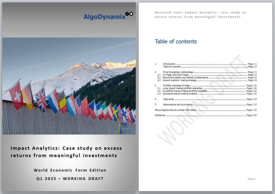 AlgoDynamix research note titled: Impact Analytics: Case study on excess returns from meaningful investments.