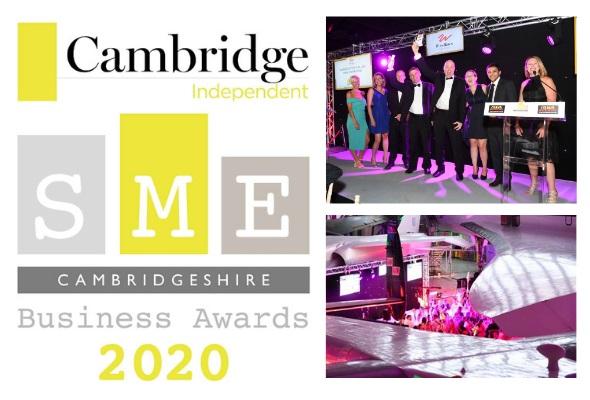 The logo for the 2020 Cambridge Independent SME Cambridgeshire Business Awards