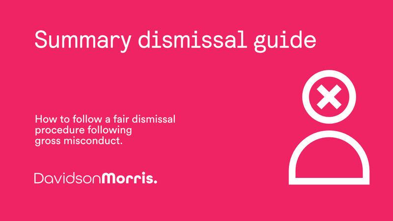 Gross Misconduct: What does summary dismissal mean?