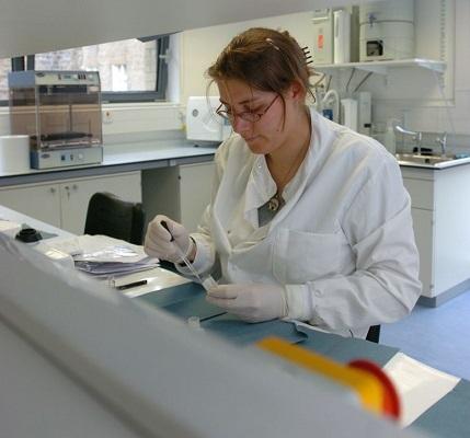 Woman at work in a laboratory