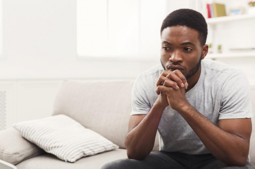 stressed man thinking about problems