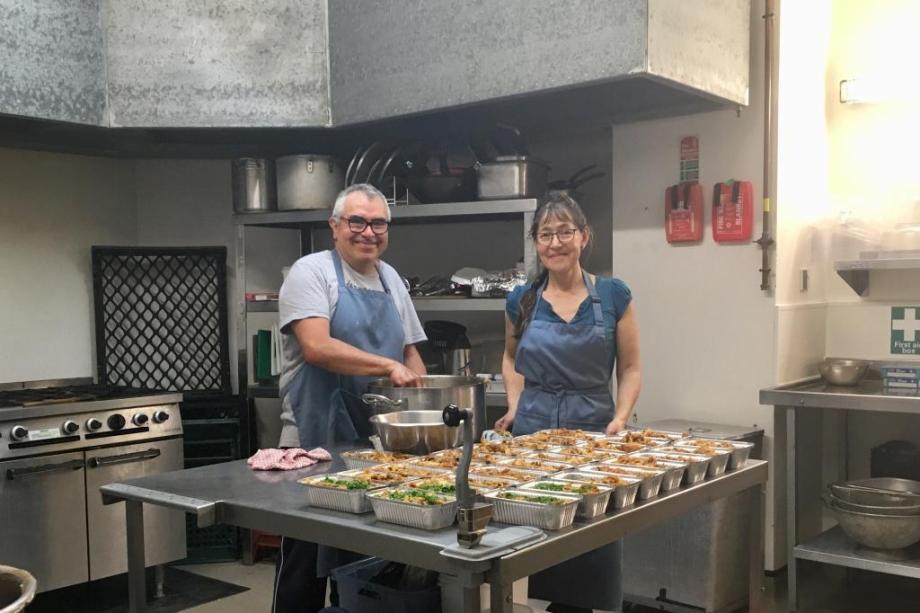 Volunteer chefs prepare meals for those in need