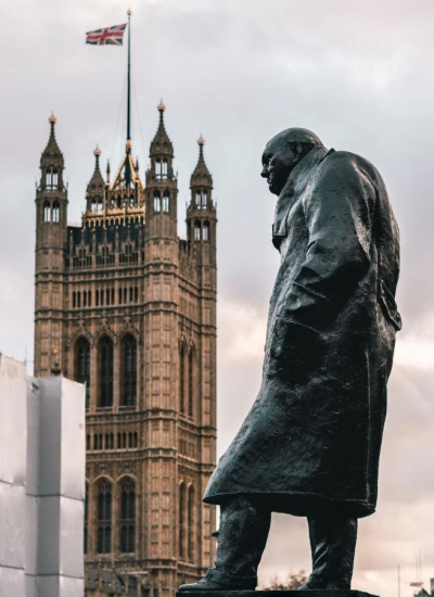 Statue of Winston Churchill in London