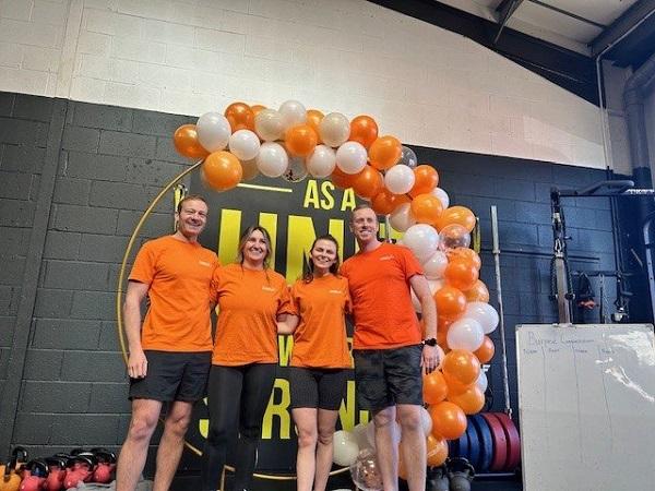 Steven, Keri, Rosie and James: the Burn Burpee Burn challenge team