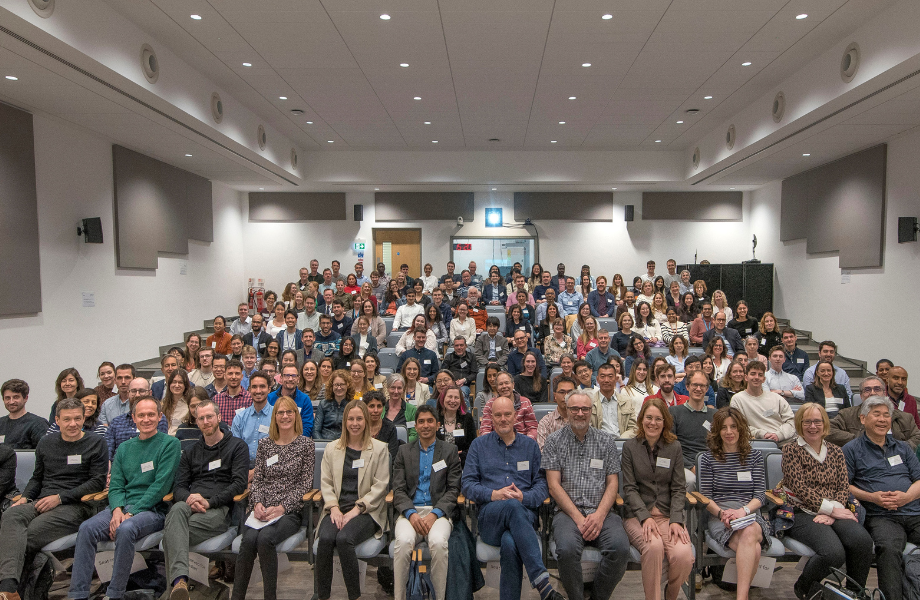 Photo of the filled lecture theatre at the UK Proteostasis Conference