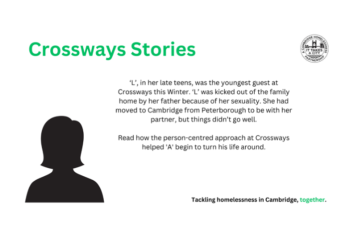 Image detailing story of a  guest at Crossways