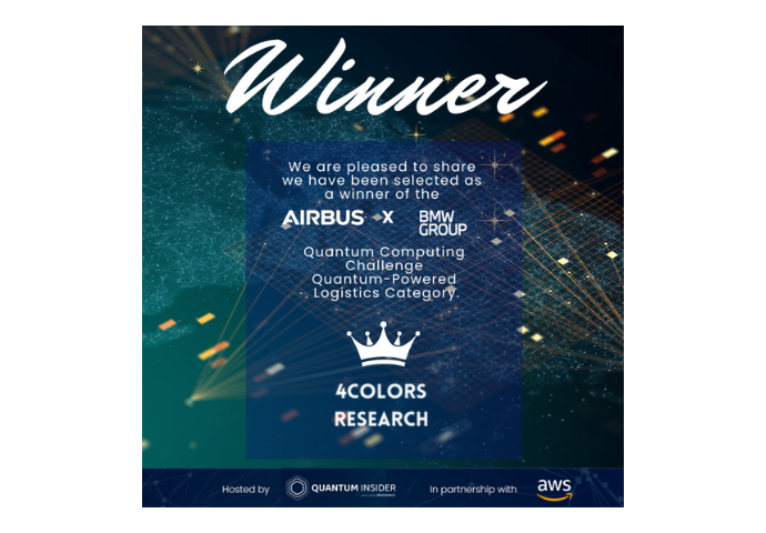 4colors wins the Airbus-BMW Quantum Computing Challenge