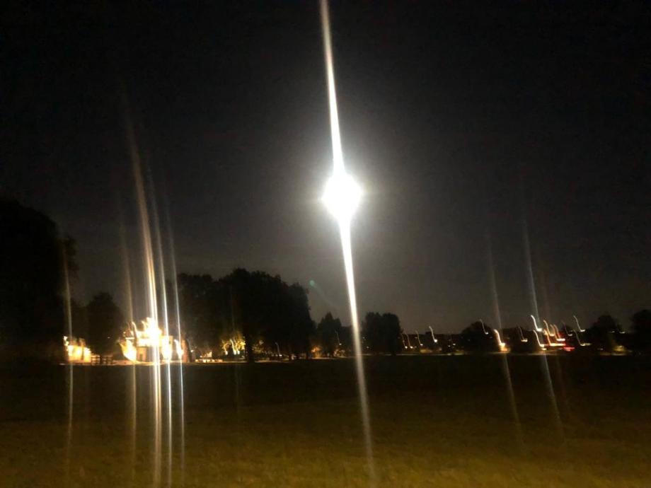 Full moon rising above Cambridge