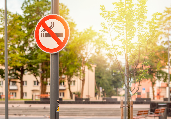 a no smoking sign 