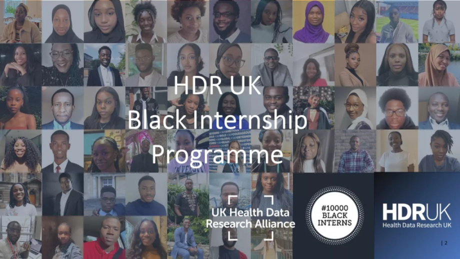 HDR UK Black Internship Programme collage of interns