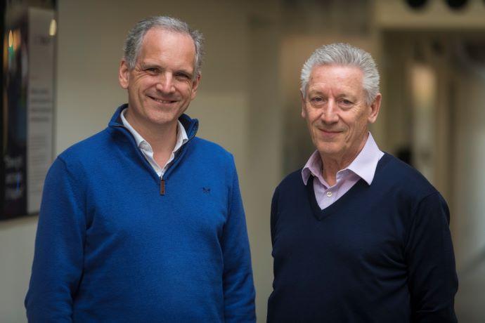 Howard Group CEO Nicholas Bewes (left) with Jon Green (right) at Unity Campus