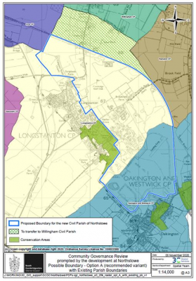 Community Governance Review_map of Northstowe